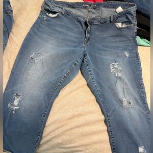 Old Navy Blue Distressed Women Jeans Jeggings
